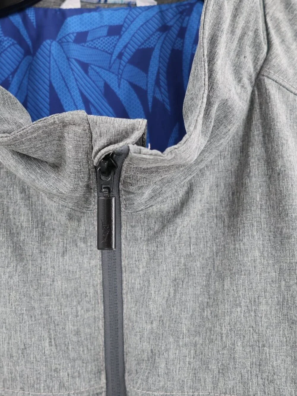 Tommy Bahama Vest Mens 2XL Island Active Gray Performance Full Zip Lightweight